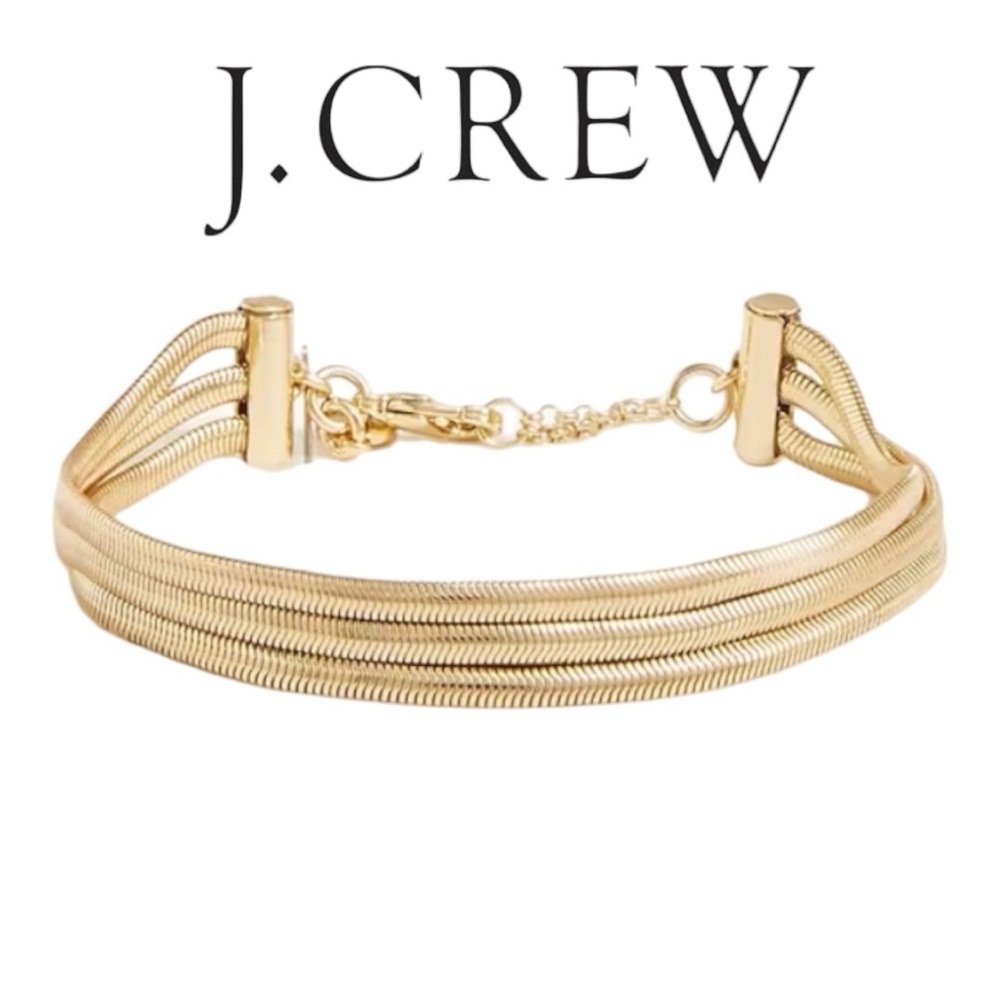 NWT J. Crew Gold snake chain bracelet